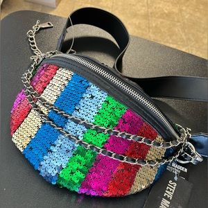 Steve Madden Rainbow Sequin Fanny Pack
